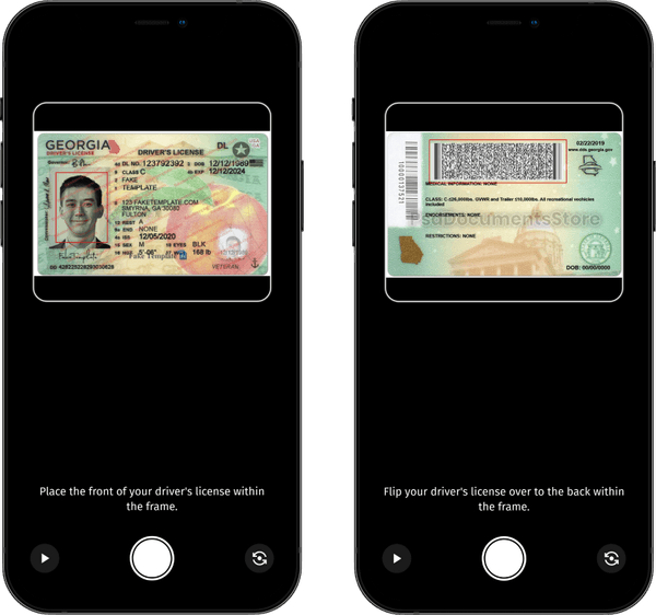 Document Verification - scanning drivers license on iphone